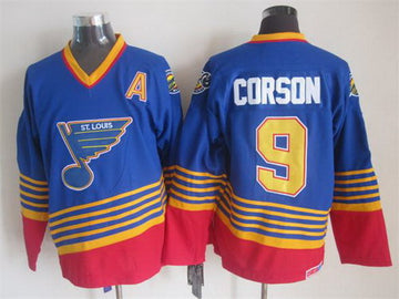 Shayne Corson St. Louis Blues blue Throwback jersey