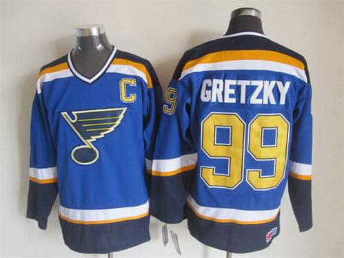 Wayne Gretzky St. Louis Blues blue Throwback jersey