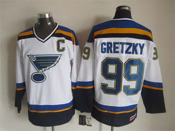Wayne Gretzky St. Louis Blues white Throwback jersey