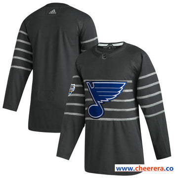 Custom St. Louis Blues gray All-Star jersey