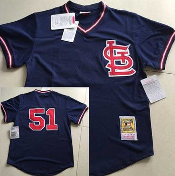Willie McGee Mesh BP St. Louis Cardinals navy Throwback jersey
