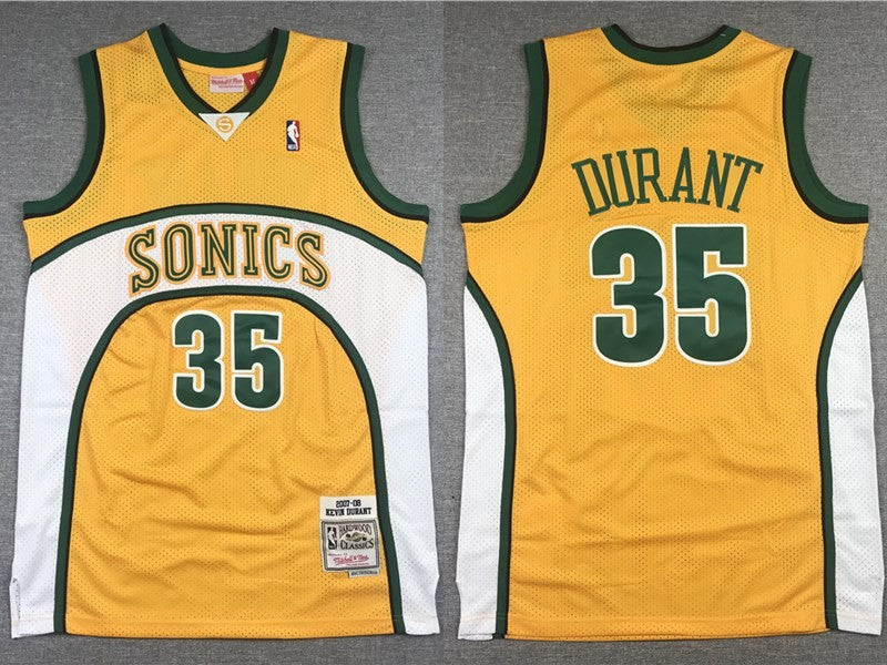 Kevin Durant Oklahoma City Thunder yellow jersey
