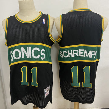 Detlef Schrempf Oklahoma City Thunder black jersey