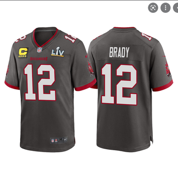 Tom Brady Tampa Bay Buccaneers gray Vapor jersey