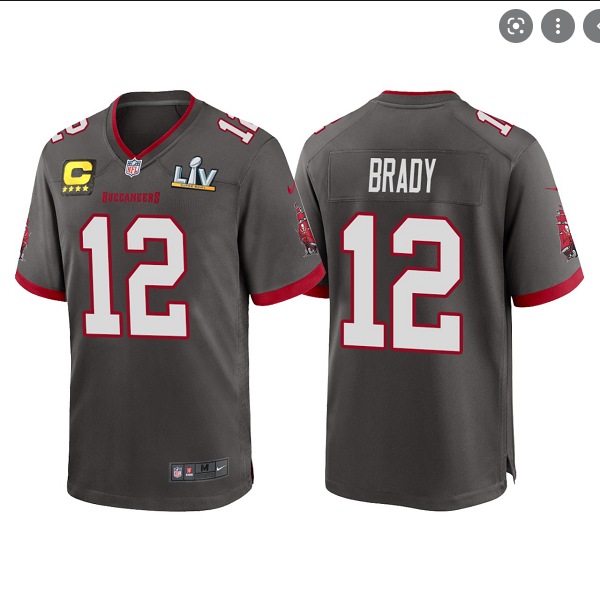 Tom Brady Tampa Bay Buccaneers gray Vapor jersey