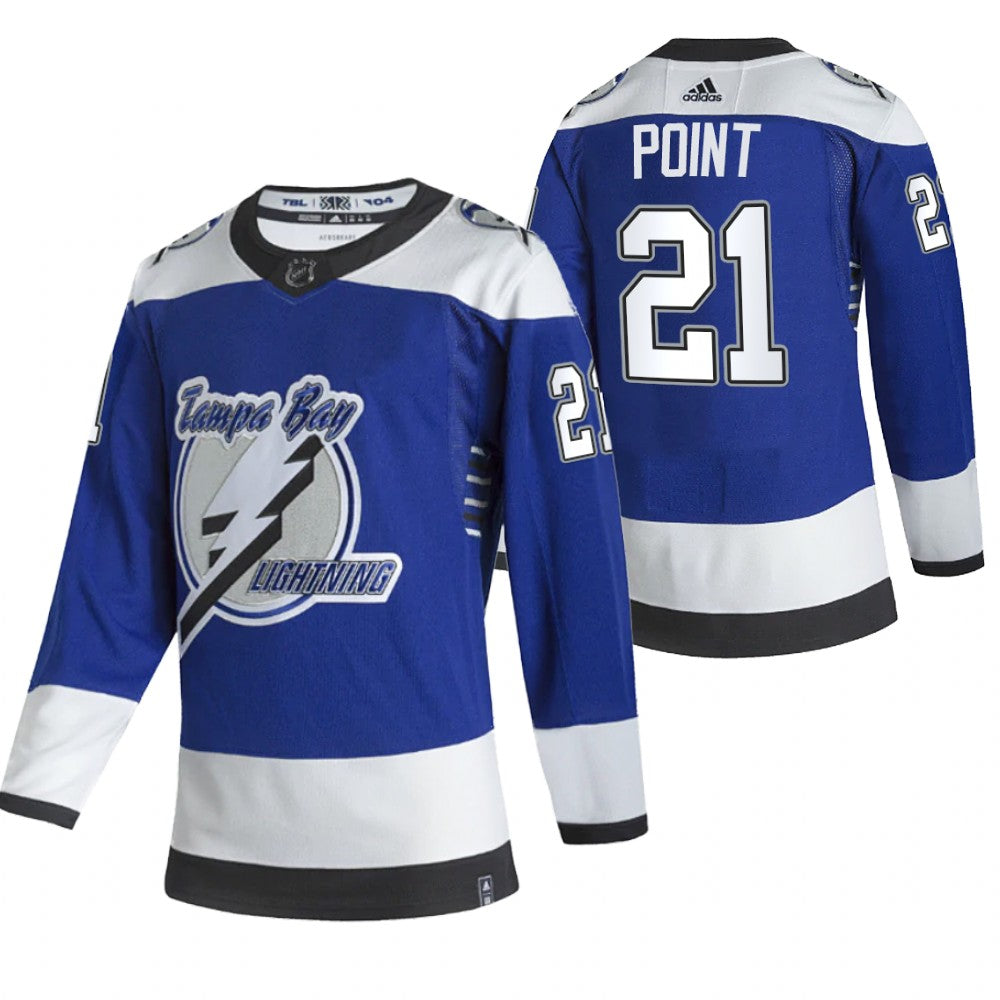Brayden Point Tampa Bay Lightning blue Reverse Retro jersey
