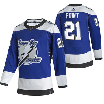 Brayden Point Tampa Bay Lightning blue Reverse Retro jersey