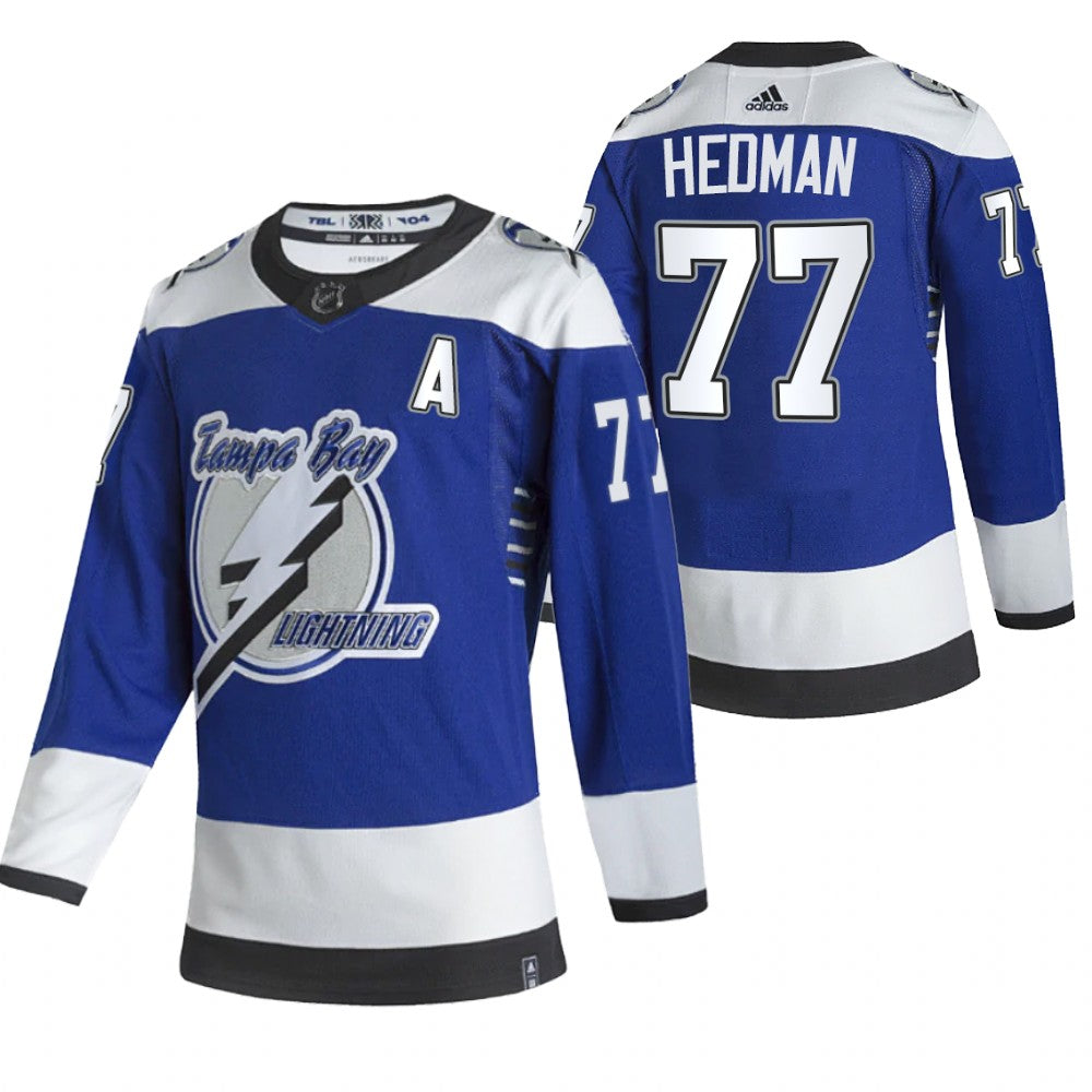 Victor Hedman Tampa Bay Lightning blue Reverse Retro jersey