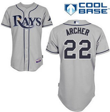 Chris Archer Tampa Bay Rays gray jersey