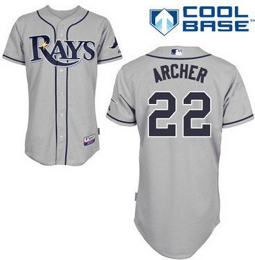 Chris Archer Tampa Bay Rays gray jersey