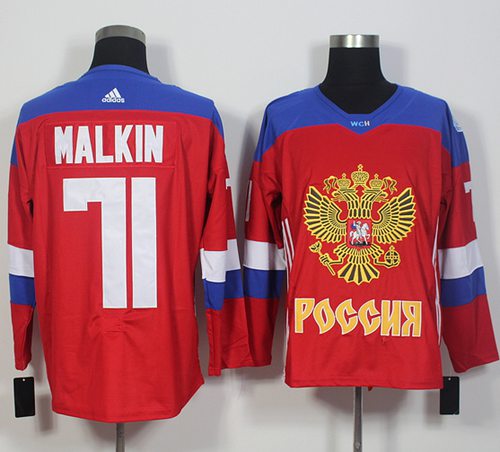 Evgeni Malkin Team Russia red jersey