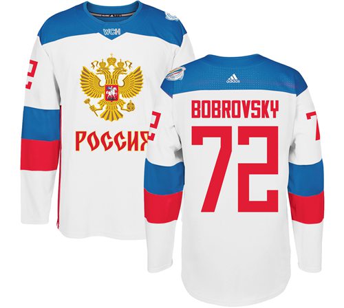 Sergei Bobrovsky Team Russia white jersey