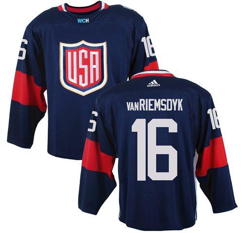 USA James van Riemsdyk Team USA Hockey navy jersey