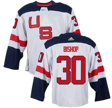 USA Ben Bishop Team USA Hockey white jersey