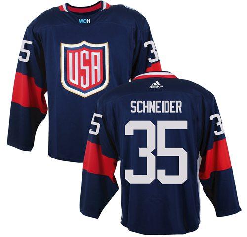 USA Cory Schneider Team USA Hockey navy jersey