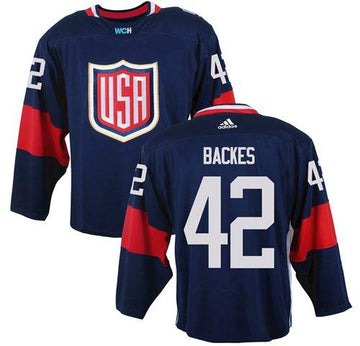 USA David Backes Team USA Hockey navy jersey
