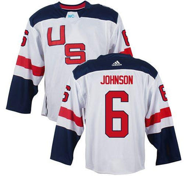 USA Erik Johnson Team USA Hockey white jersey