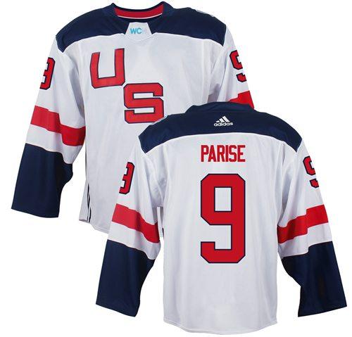 USA Zach Parise Team USA Hockey white jersey
