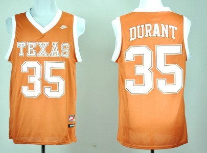 Kevin Durant Burnt Texas Longhorns orange jersey