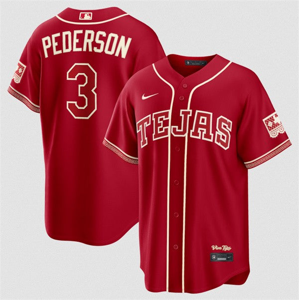 Joc Pederson Texas Rangers red City Connect jersey