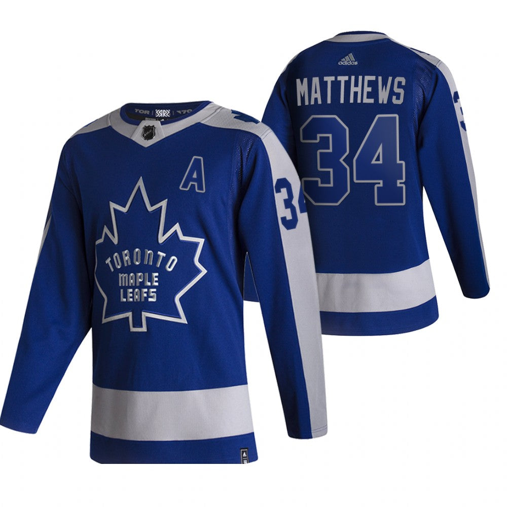Auston Matthews Toronto Maple Leafs blue Reverse Retro jersey