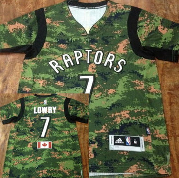NBA Kyle Lowry Revolution Toronto Raptors camo Camo jersey