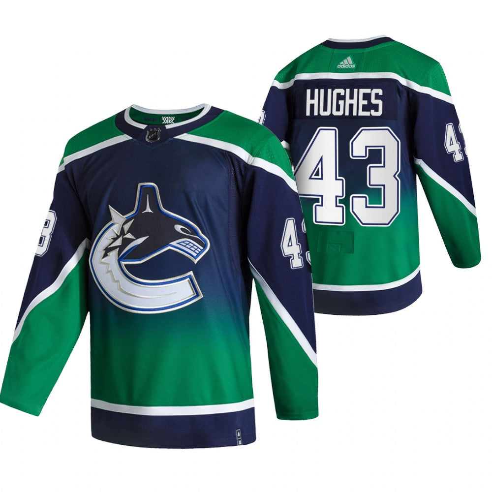 Quinn Hughes Vancouver Canucks green Reverse Retro jersey