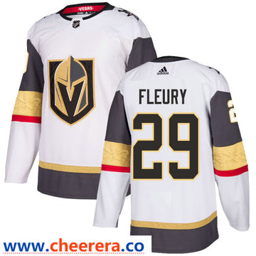 Marc-Andre Fleury Vegas Golden Knights white Away jersey