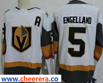 Deryk Engelland Vegas Golden Knights white Away jersey
