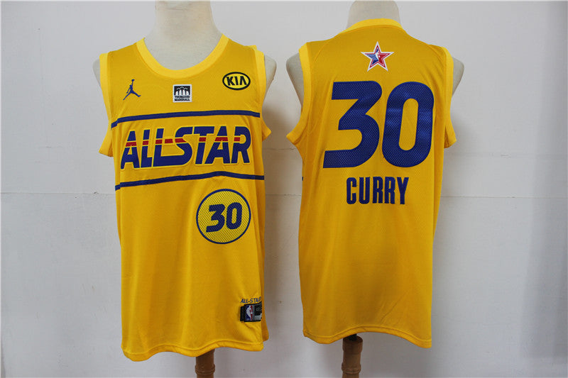 Warriors NBA All-Star yellow jersey