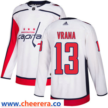 Jakub Vrana Washington Capitals white Away jersey