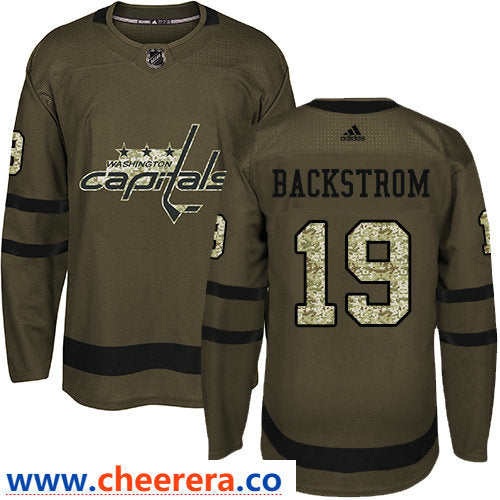 Nicklas Backstrom Washington Capitals green Salute To Service jersey