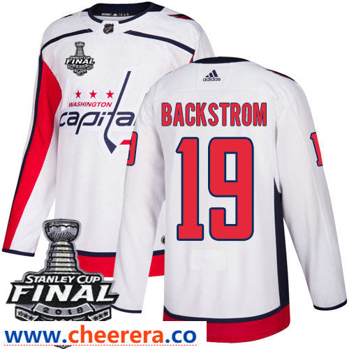 Nicklas Backstrom Washington Capitals white Away jersey