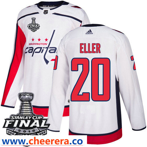 Lars Eller Washington Capitals white Away jersey