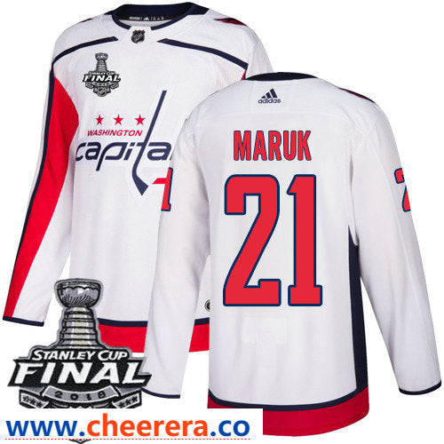 Dennis Maruk Washington Capitals white Away jersey