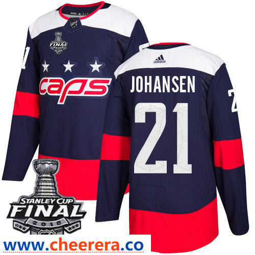 Lucas Johansen Washington Capitals navy Stadium Series jersey