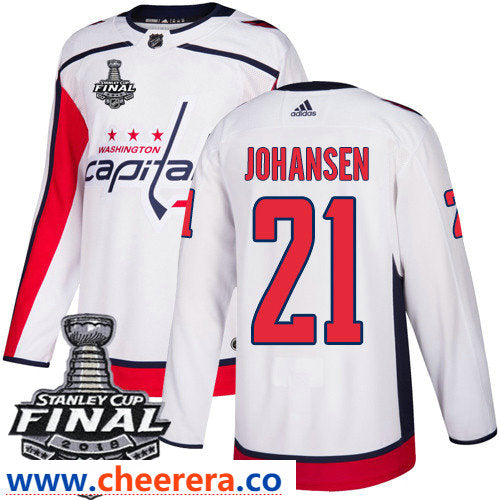 Lucas Johansen Washington Capitals white Away jersey