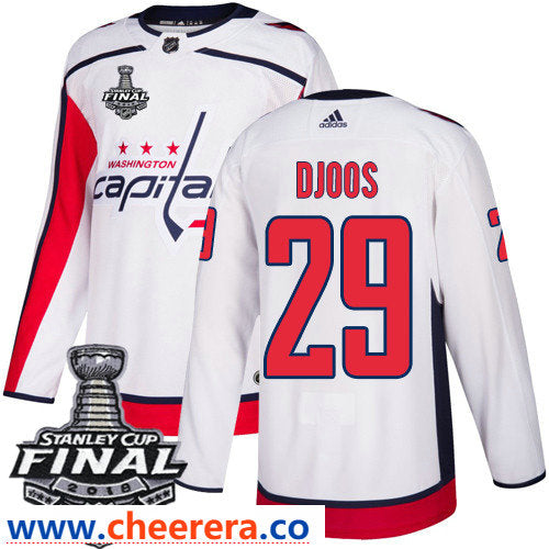 Christian Djoos Washington Capitals white Away jersey