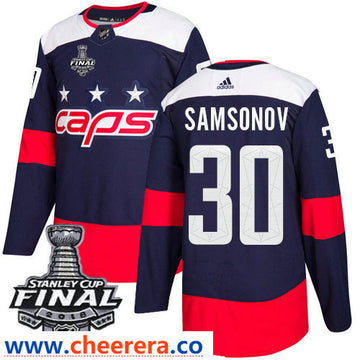 Ilya Samsonov Washington Capitals navy Stadium Series jersey