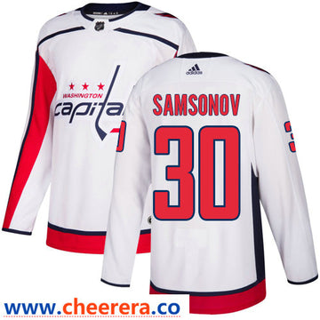 Ilya Samsonov Washington Capitals white Away jersey