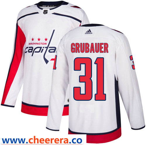 Philipp Grubauer Washington Capitals white Away jersey