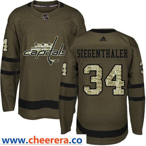 Jonas Siegenthaler Washington Capitals green Salute To Service jersey