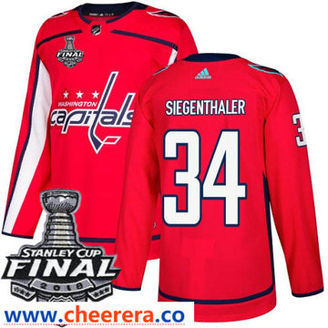 Jonas Siegenthaler Washington Capitals red Home jersey