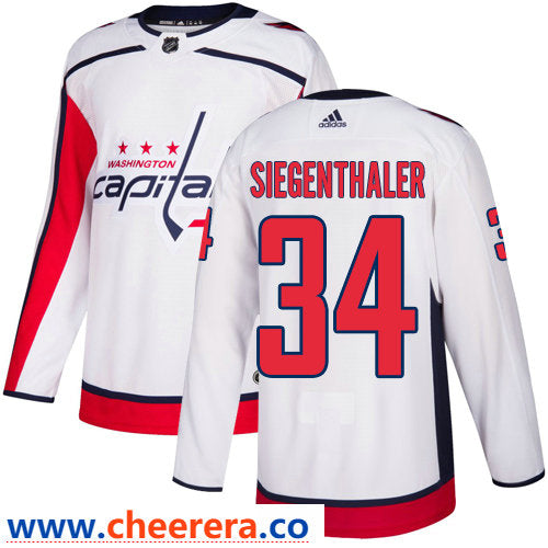 Jonas Siegenthaler Washington Capitals white Away jersey