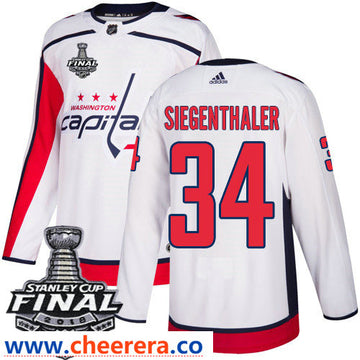 Jonas Siegenthaler Washington Capitals white Away jersey