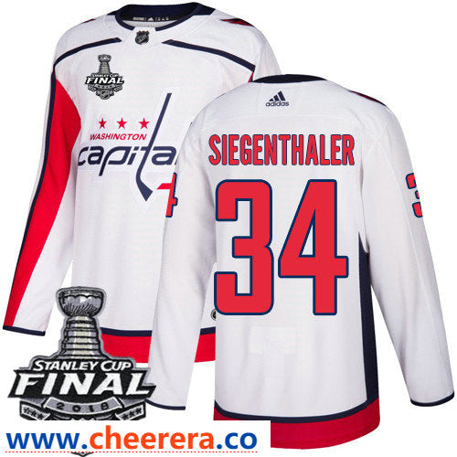 Jonas Siegenthaler Washington Capitals white Away jersey