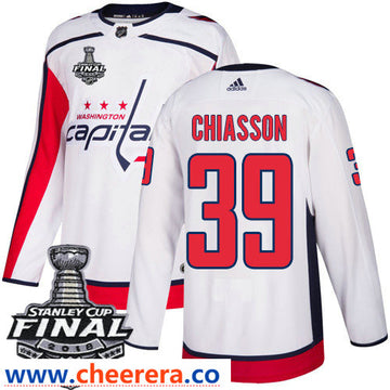 Alex Chiasson Washington Capitals white Away jersey