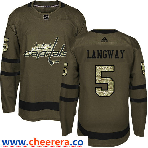 Rod Langway Washington Capitals green Salute To Service jersey