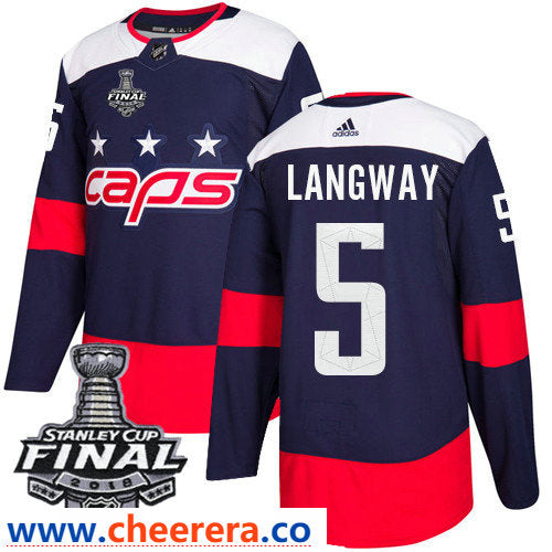 Rod Langway Washington Capitals navy Stadium Series jersey