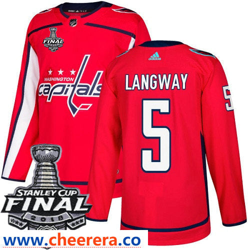 Rod Langway Washington Capitals red Home jersey